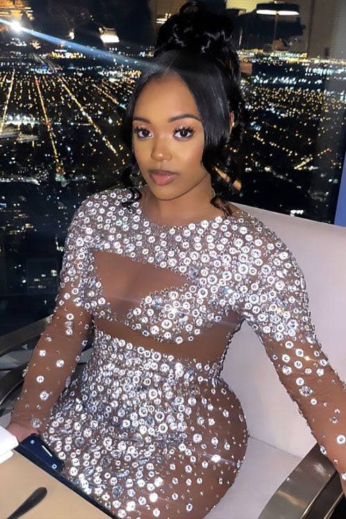 Eliora Rhinestone Dress (Ready to Ship)