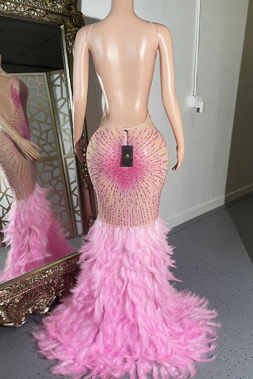 Amara Maxi Feather Dress (Pre-Order)