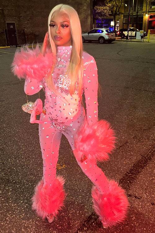 Icey Heart Pink Bodysuit (Ready To Ship)