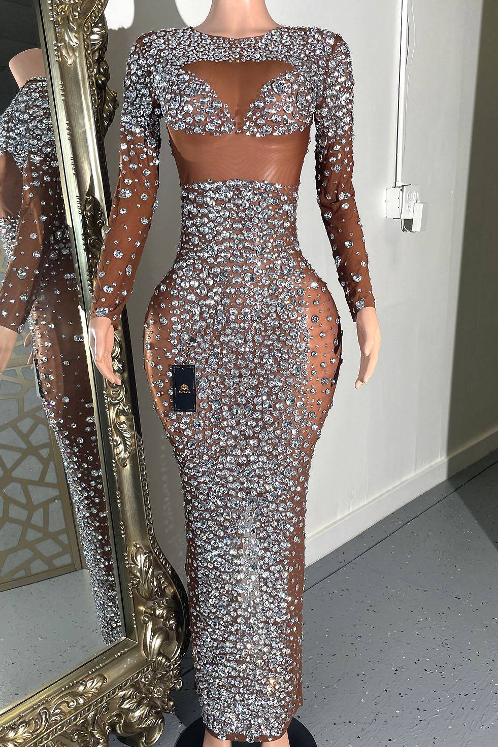 Eliora Rhinestone Dress (Ready to Ship)