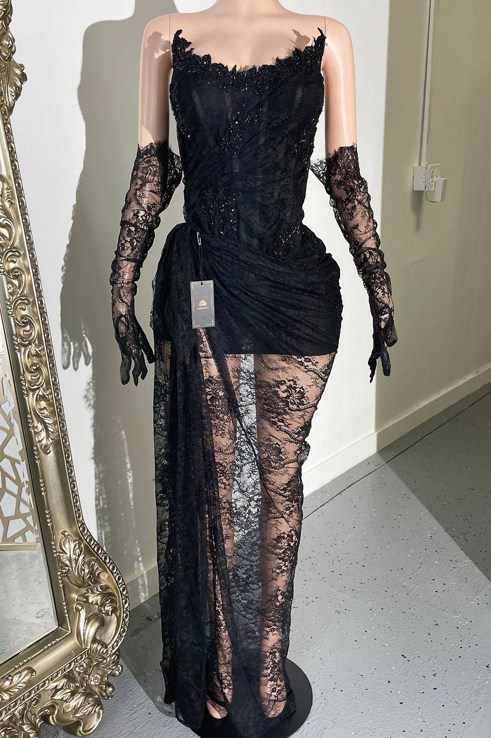Iris Black Lace Dress (Pre-Order)