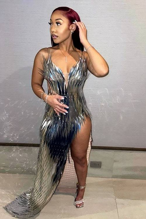 Habibi Side Slit Dress (Ready To Ship)