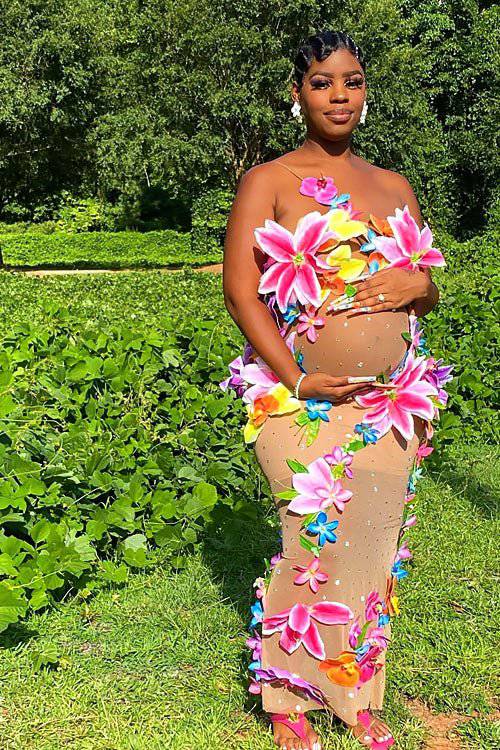 Bliss Flower Maxi Dress (Ready To Ship)