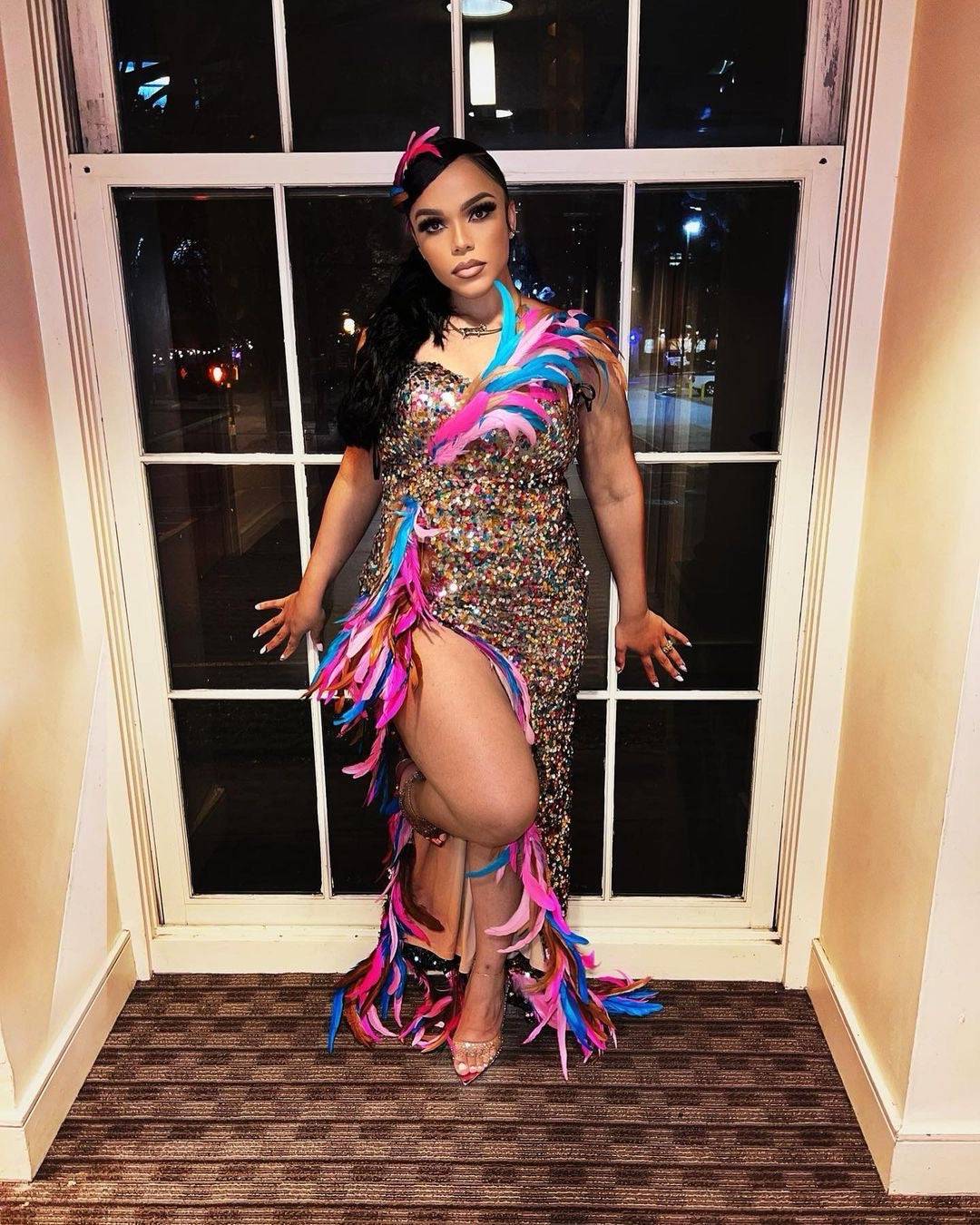 Grandeur Feather Dress (Ready To Ship)