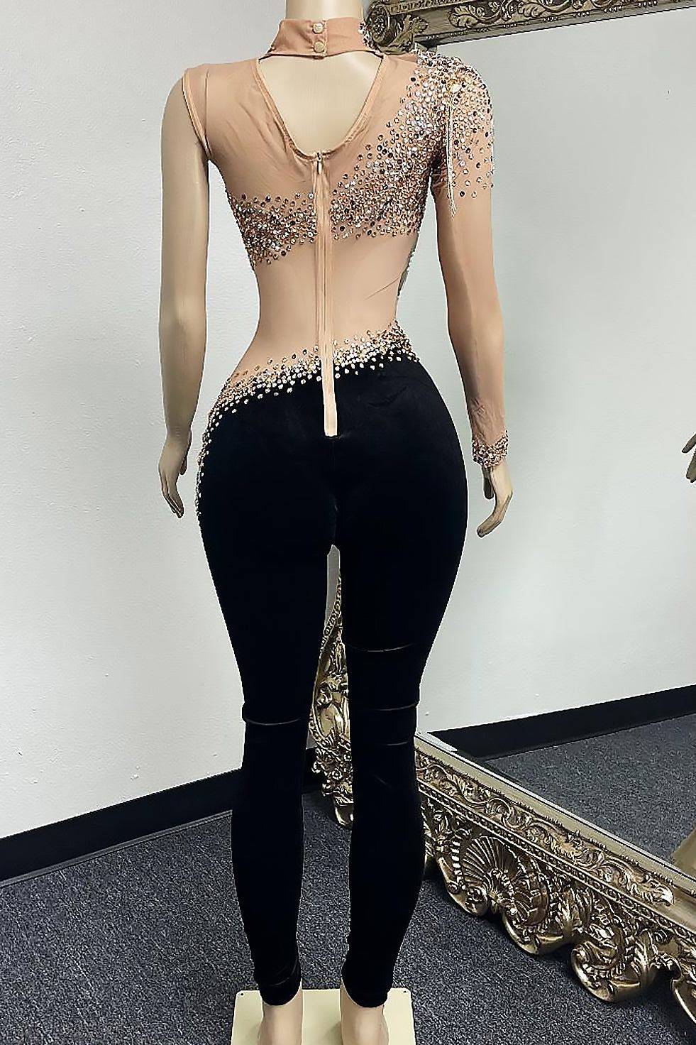 Juls Rhinestone Bodysuit (Ready To Ship)