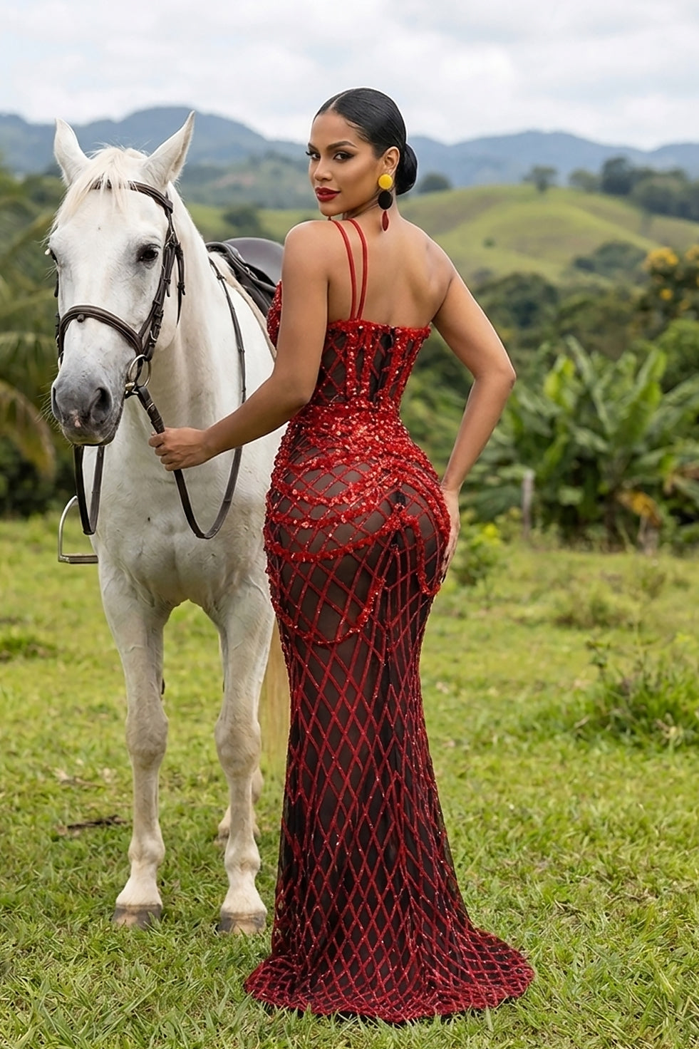 Zainab Red Maxi Dress (Pre-Order)
