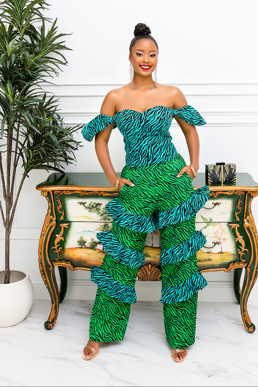 Jungle Diva Ankara Pant Set(Ready To Ship)