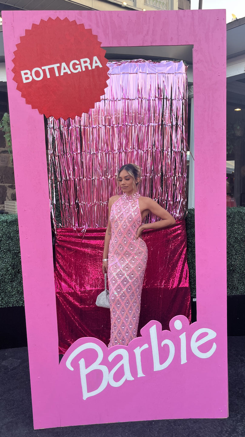 Midnight Pink Rhinestone Dress - amekana.mom