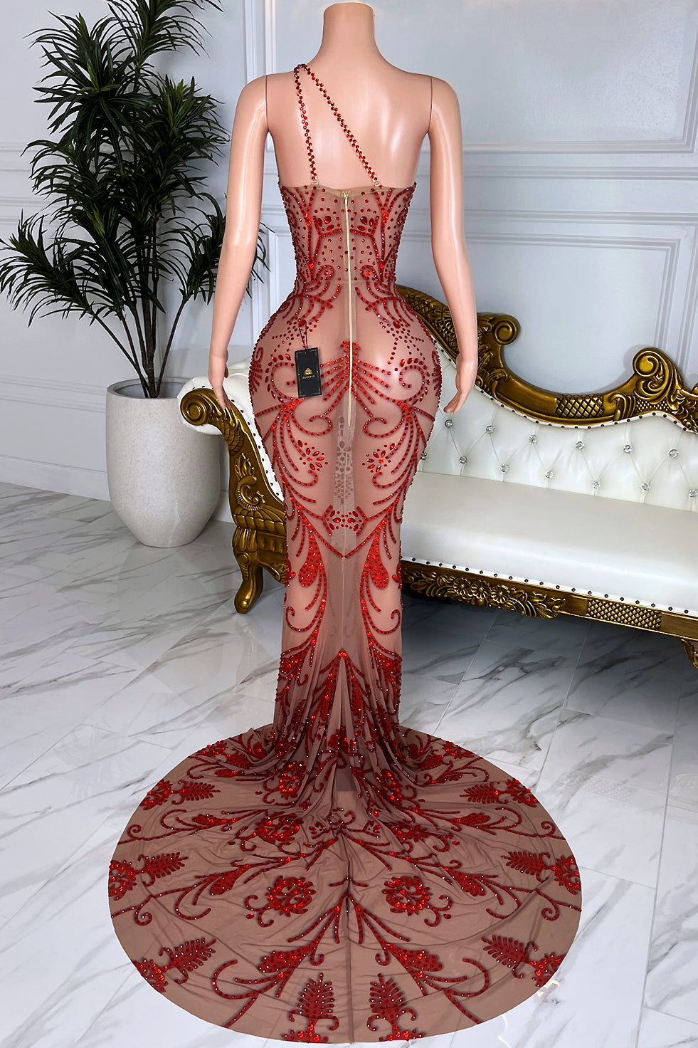 Attitude Red Maxi Dress (Ready To Ship)