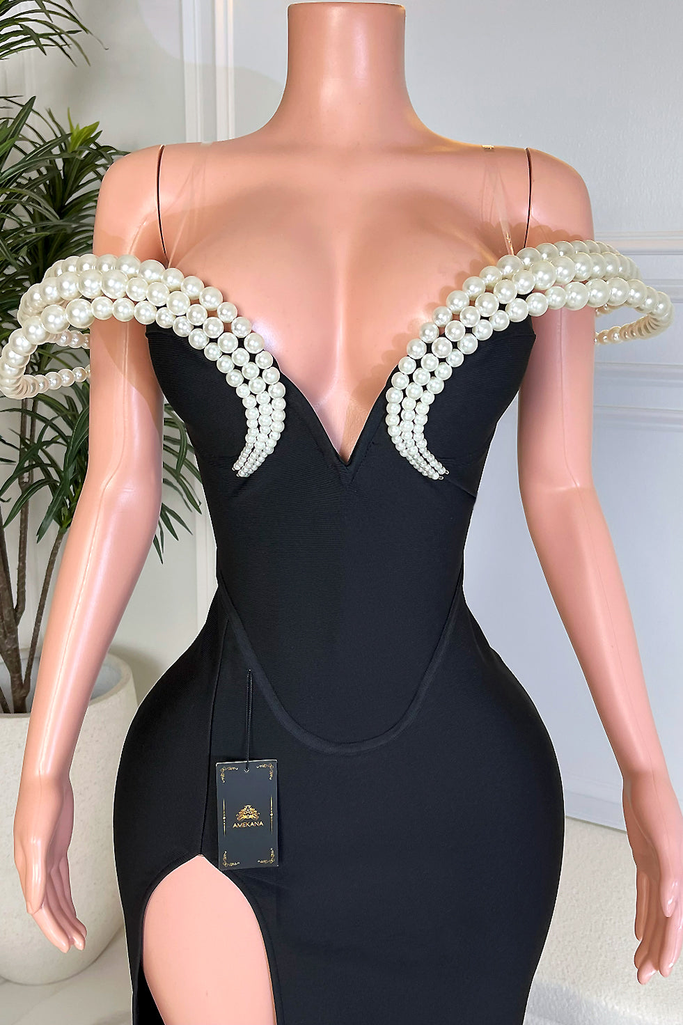 Pearls of Midnight Dress (Ready To Ship)