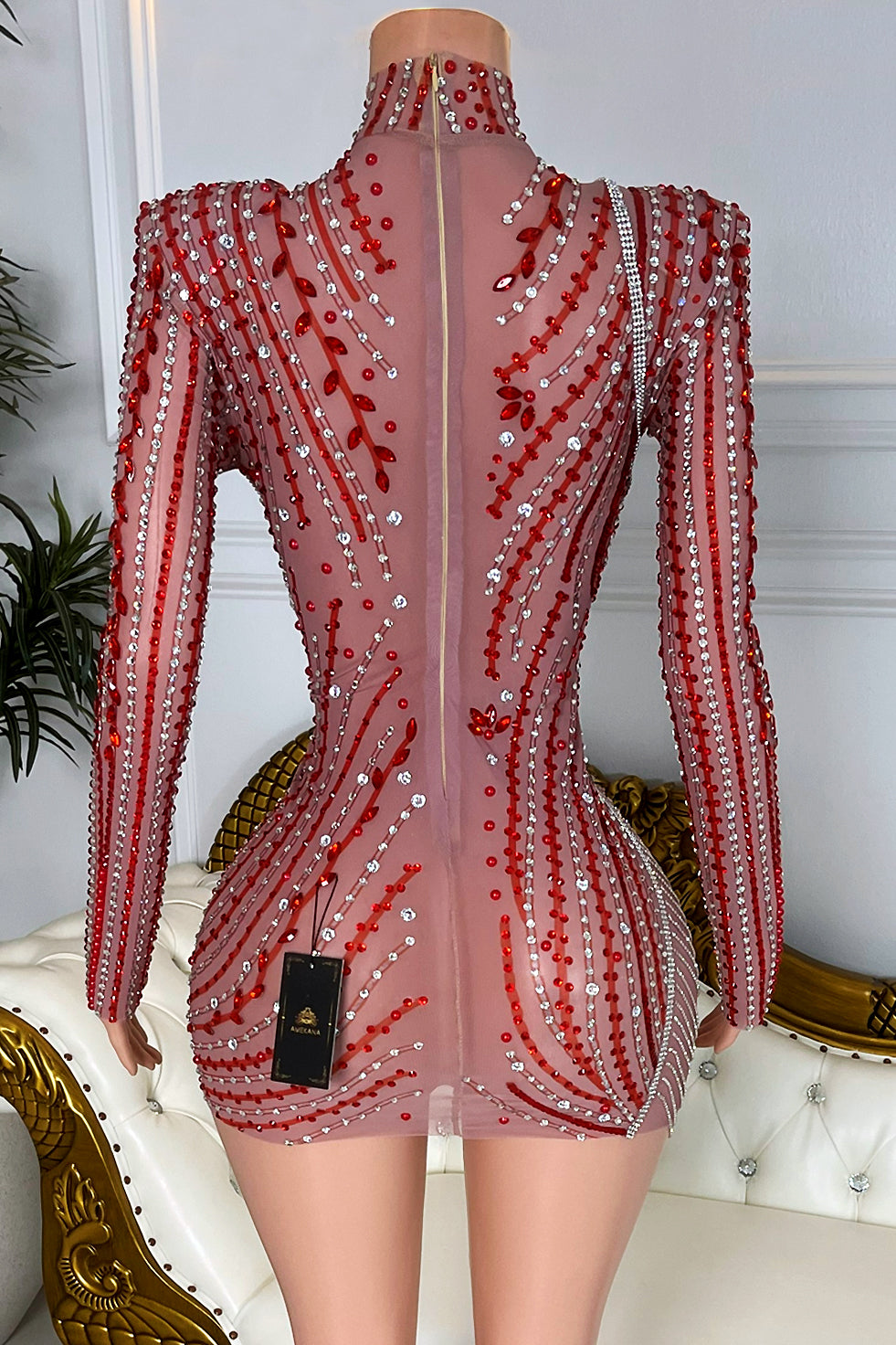 Candy Cane Mini Dress (Ready To Ship)