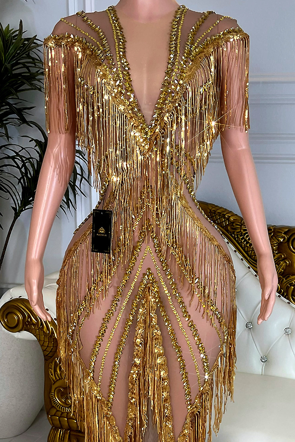 Dancing Flames Gold Dress (Pre-Order)