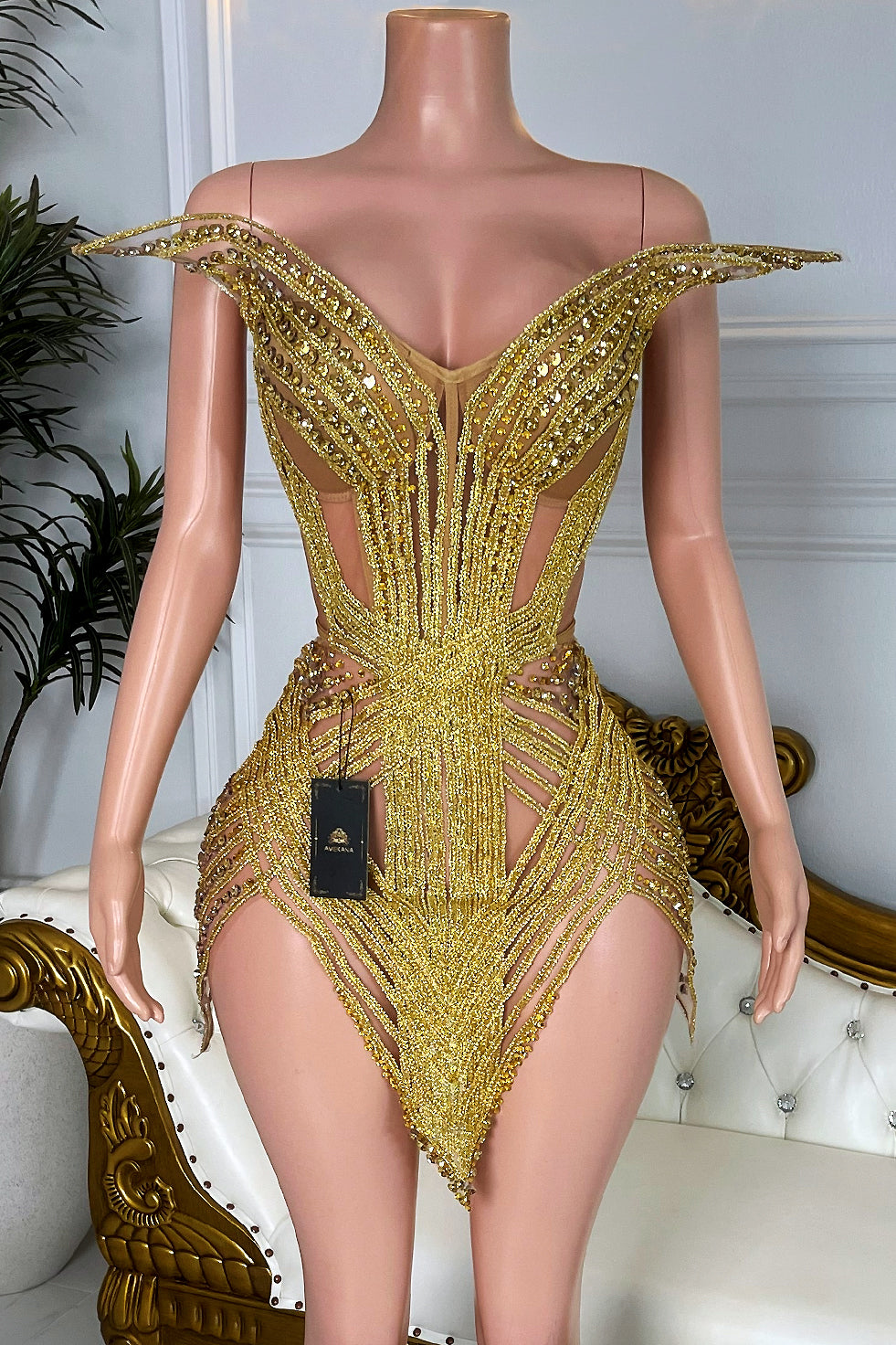 Golden Orbit Dress (Ready to Ship)