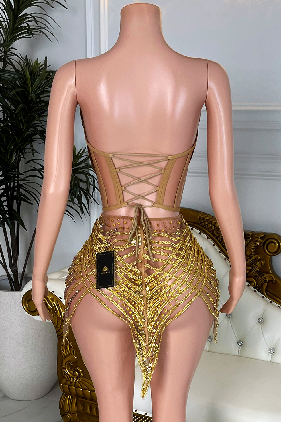 Golden Orbit Dress (Ready to Ship)