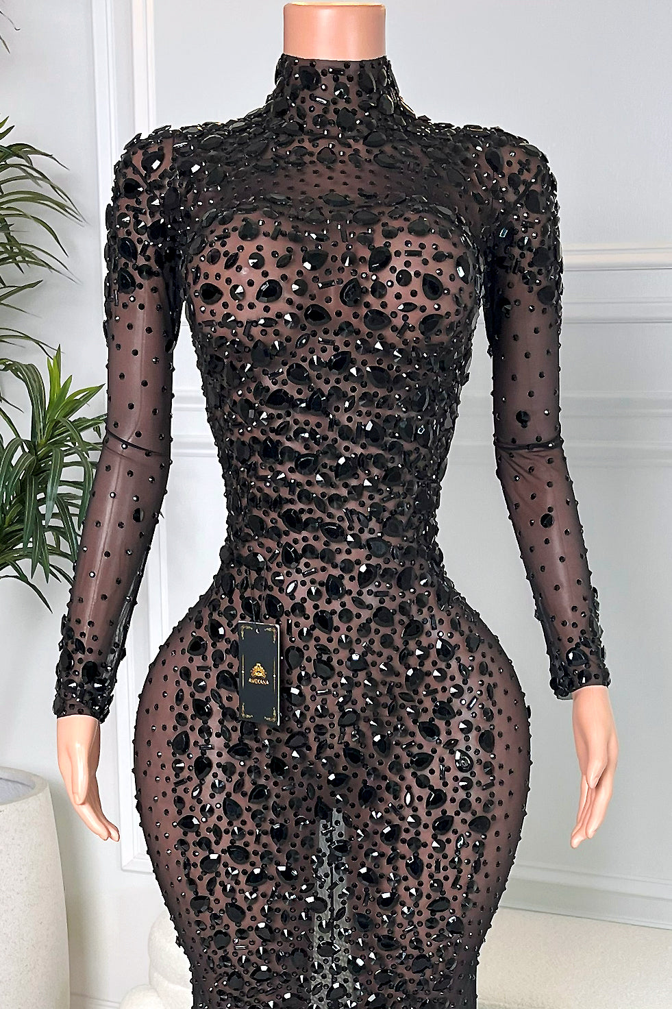 Kaelie Black Feather Dress (Ready To Ship)