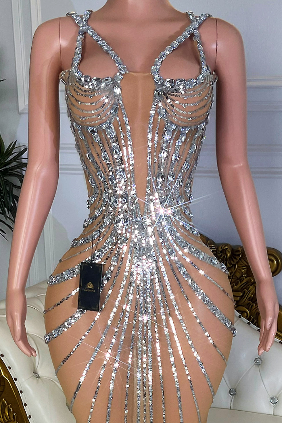 Angel Aura Midi Dress (Ready to Ship)