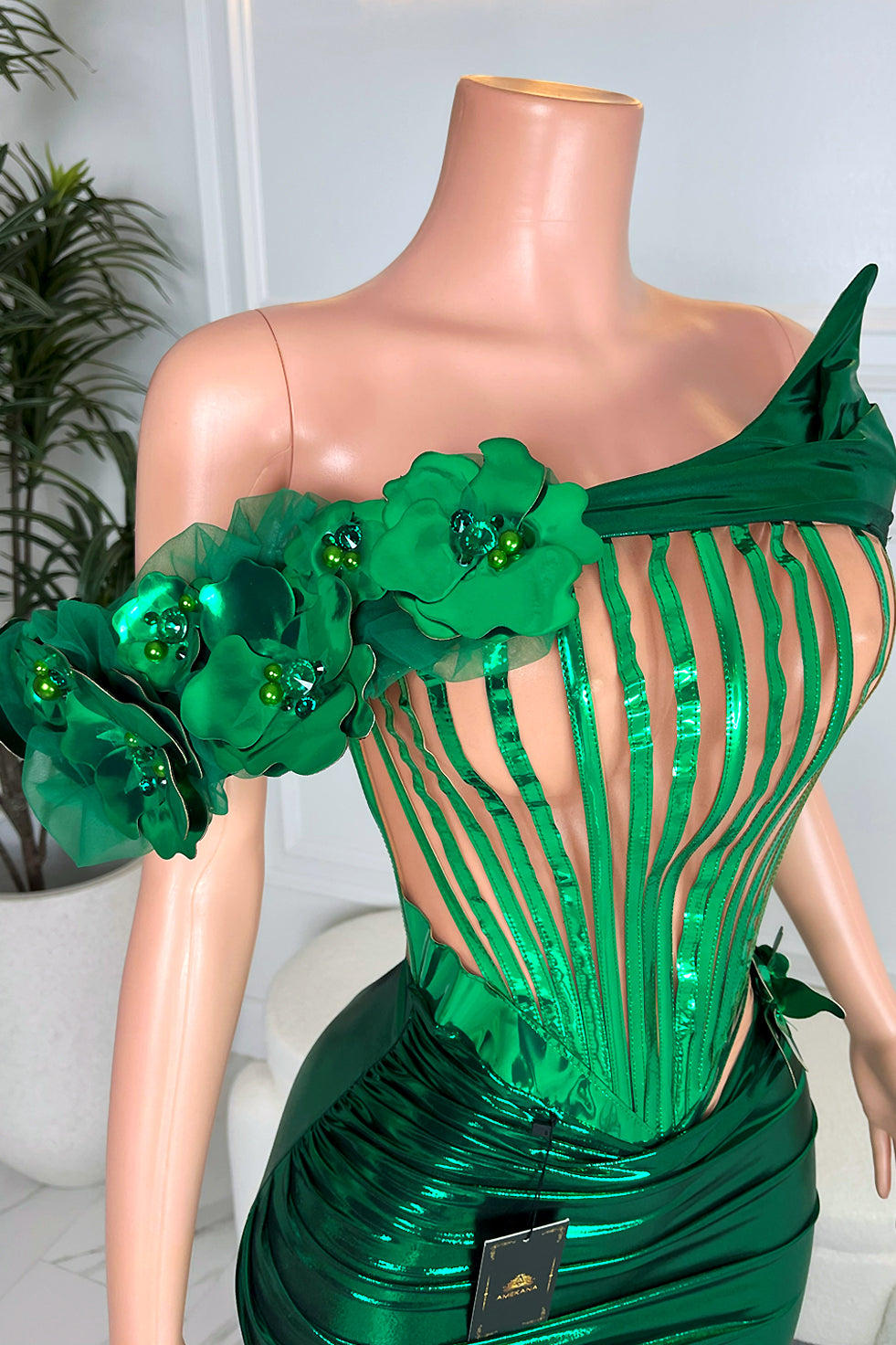 Rosey Green Maxi Dress (Pre-Order)