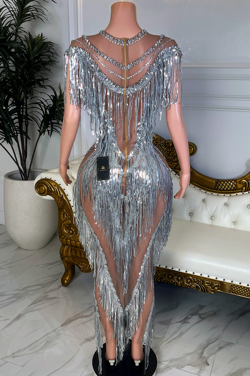 Dancing Flames Fringe Dress (Ready To Ship)