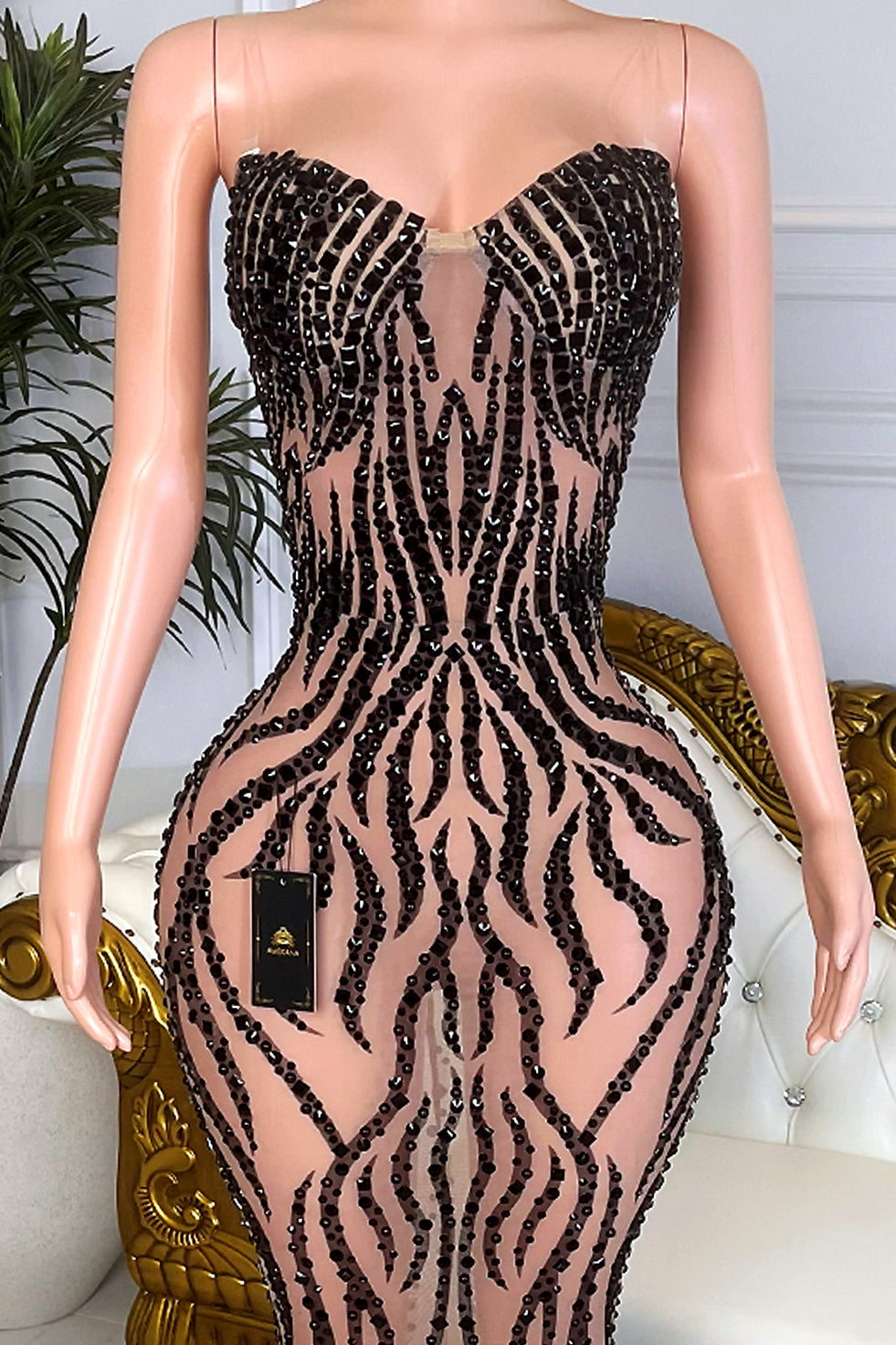 Wands All Black Maxi Dress (Ready To Ship)