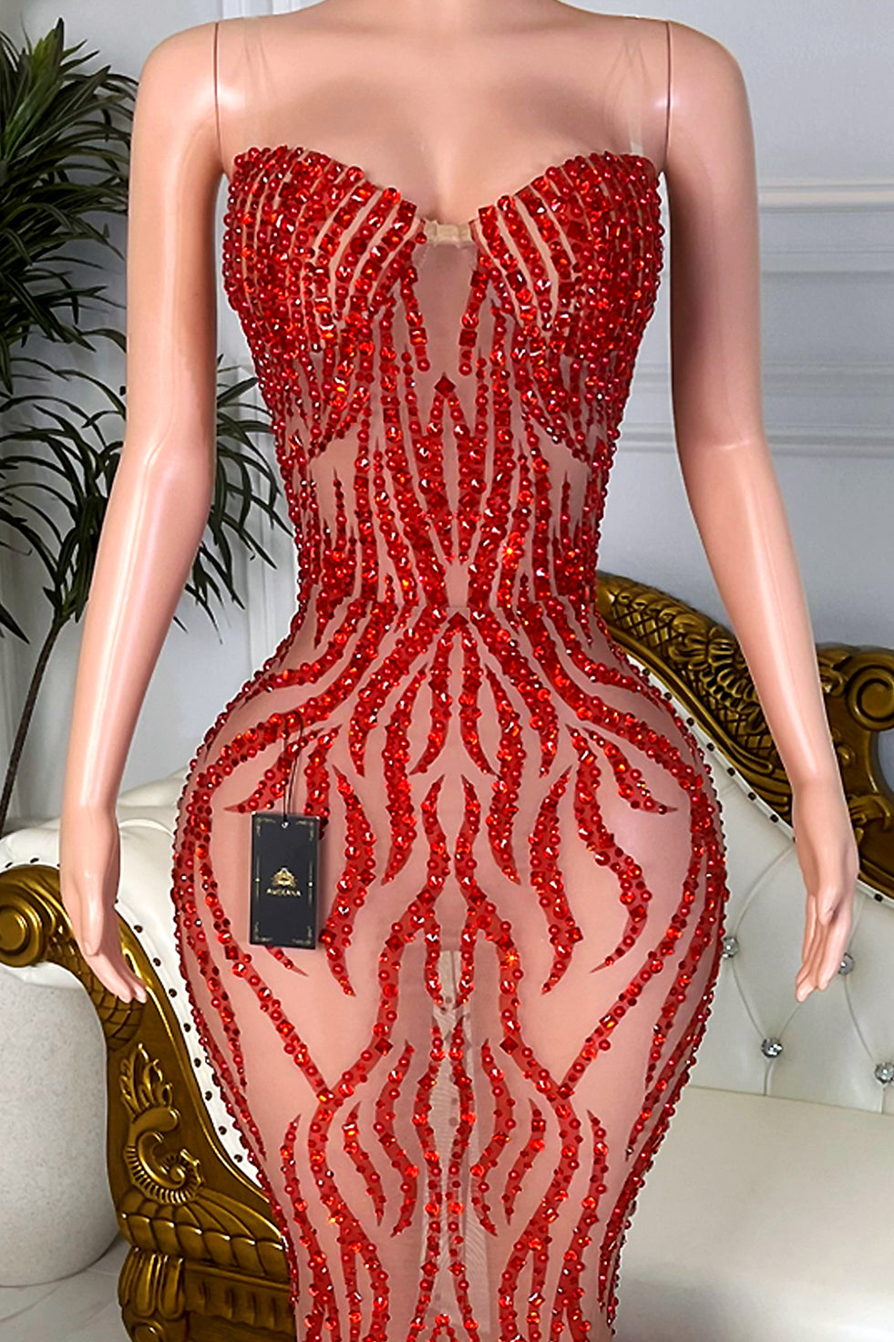 Wands Red Maxi Dress (Ready to Ship)