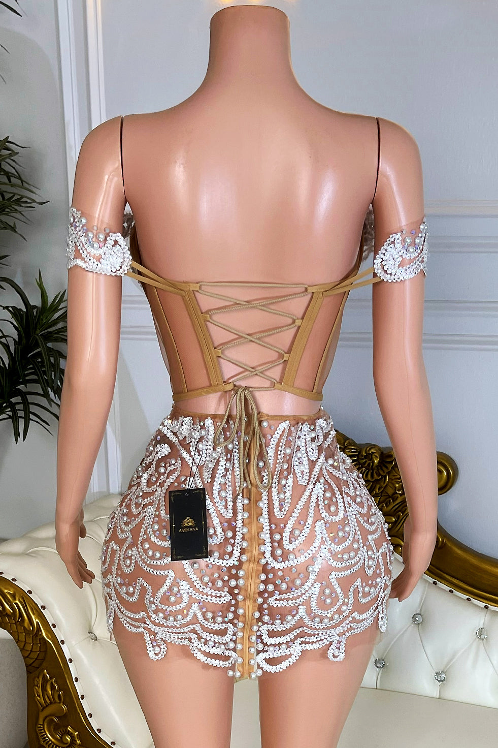 Pearly Obsession Mini Dress (Ready To Ship)