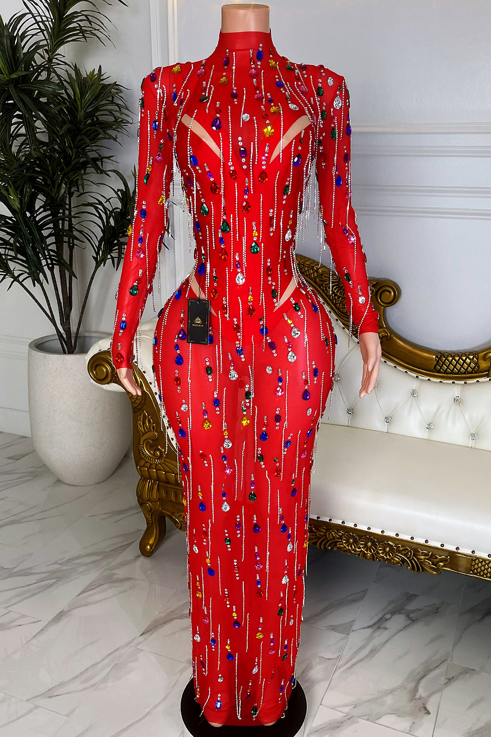 Fumi Red Tassel Dress (Pre-Order)