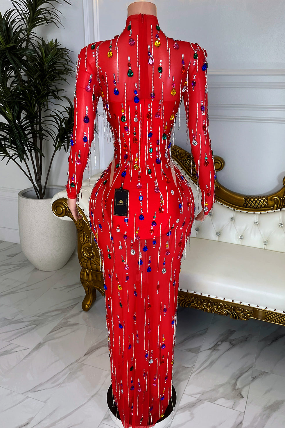 Fumi Red Tassel Dress (Pre-Order)