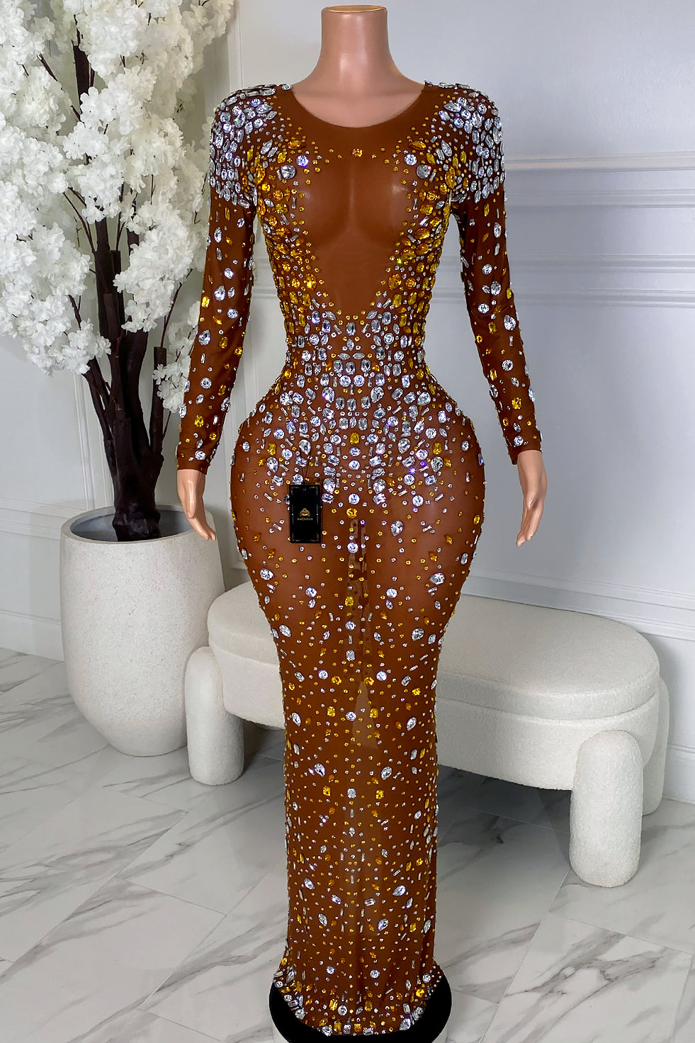 Rylie Rhinestone Dress (Ready To Ship)