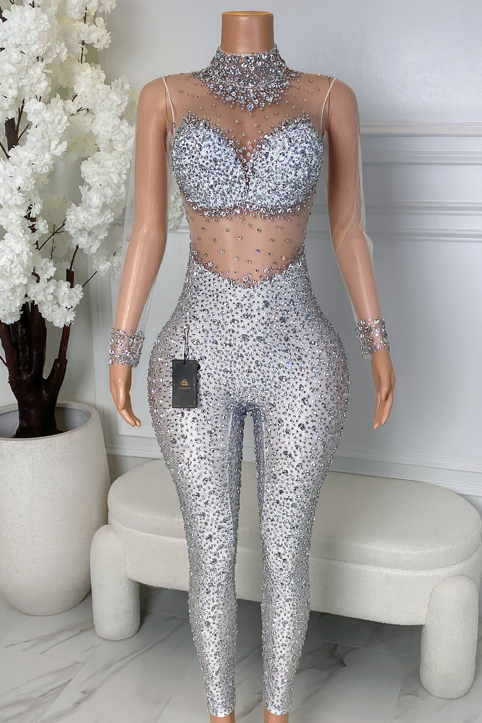 Icon Diamante Bodysuit (Ready To Ship)
