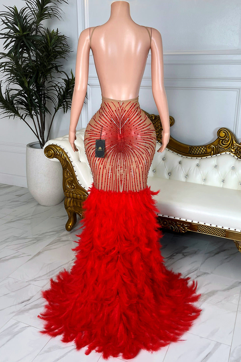 Amara Feather Dress (Pre-Order)