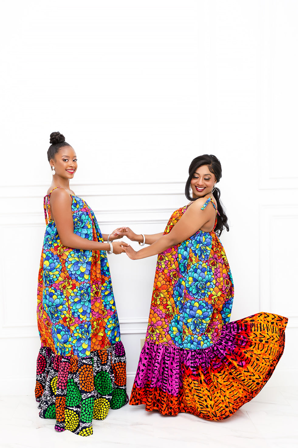 Color Burst Ankara Dress Version 2 (Ready To Ship)