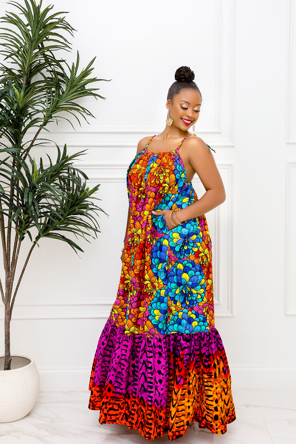 Color Burst Maxi Dress (Ready To Ship)
