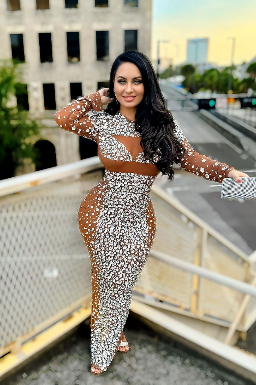 Eliora Rhinestone Dress (Ready to Ship)