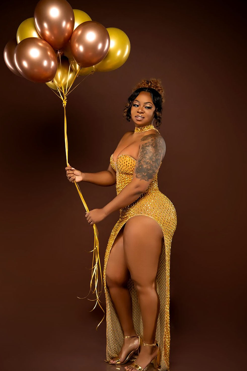 Chava Gold Maxi Dress (Pre-Order)