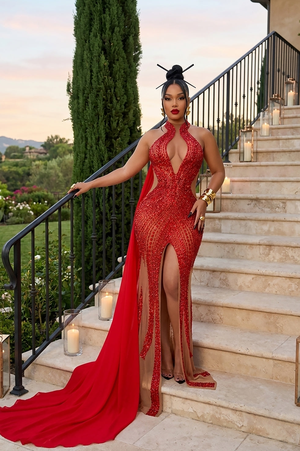Auruma Goddess Red Dress (Pre-Order)