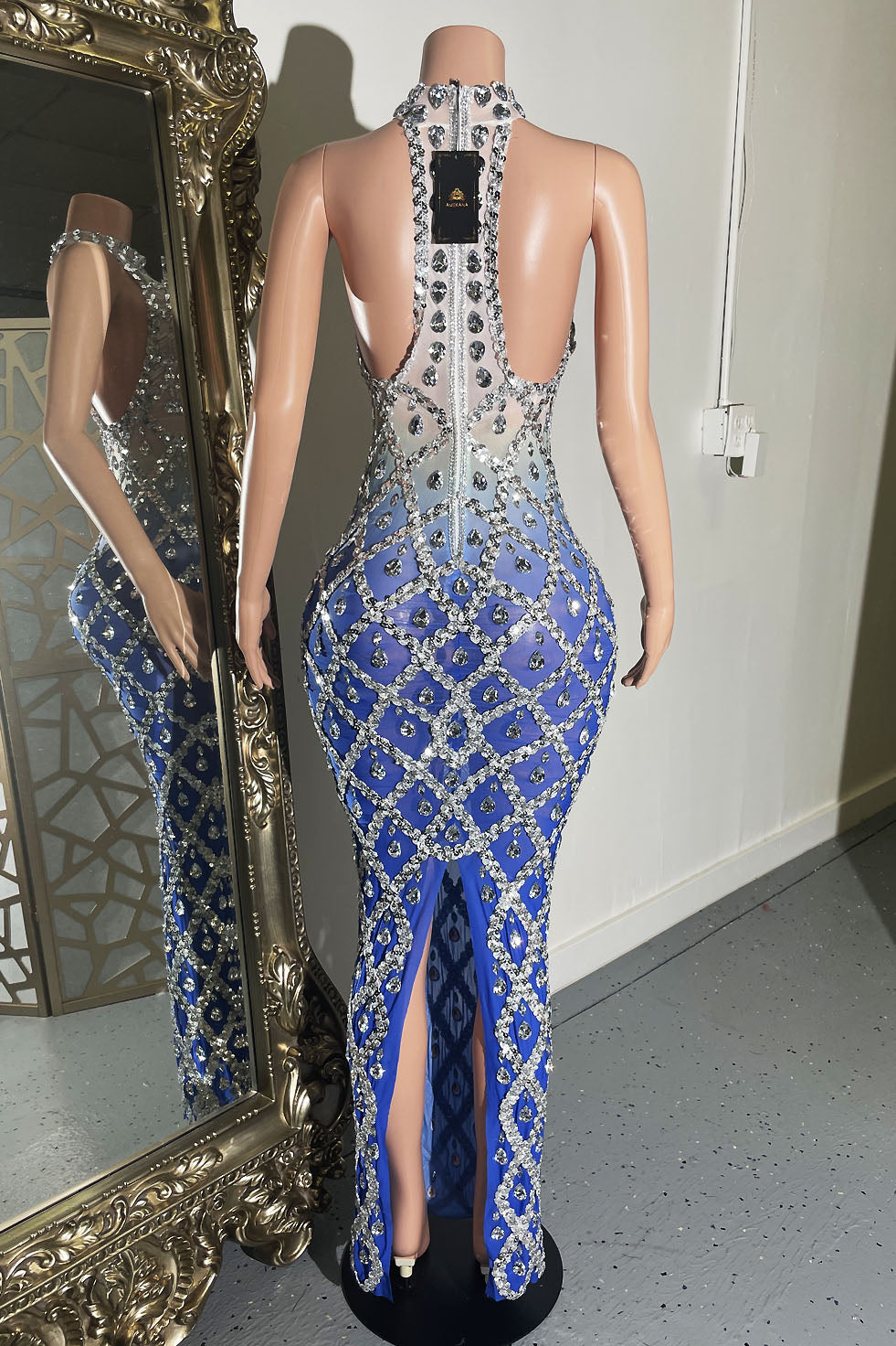 Midnight Rhinestone Dress - amekana.mom