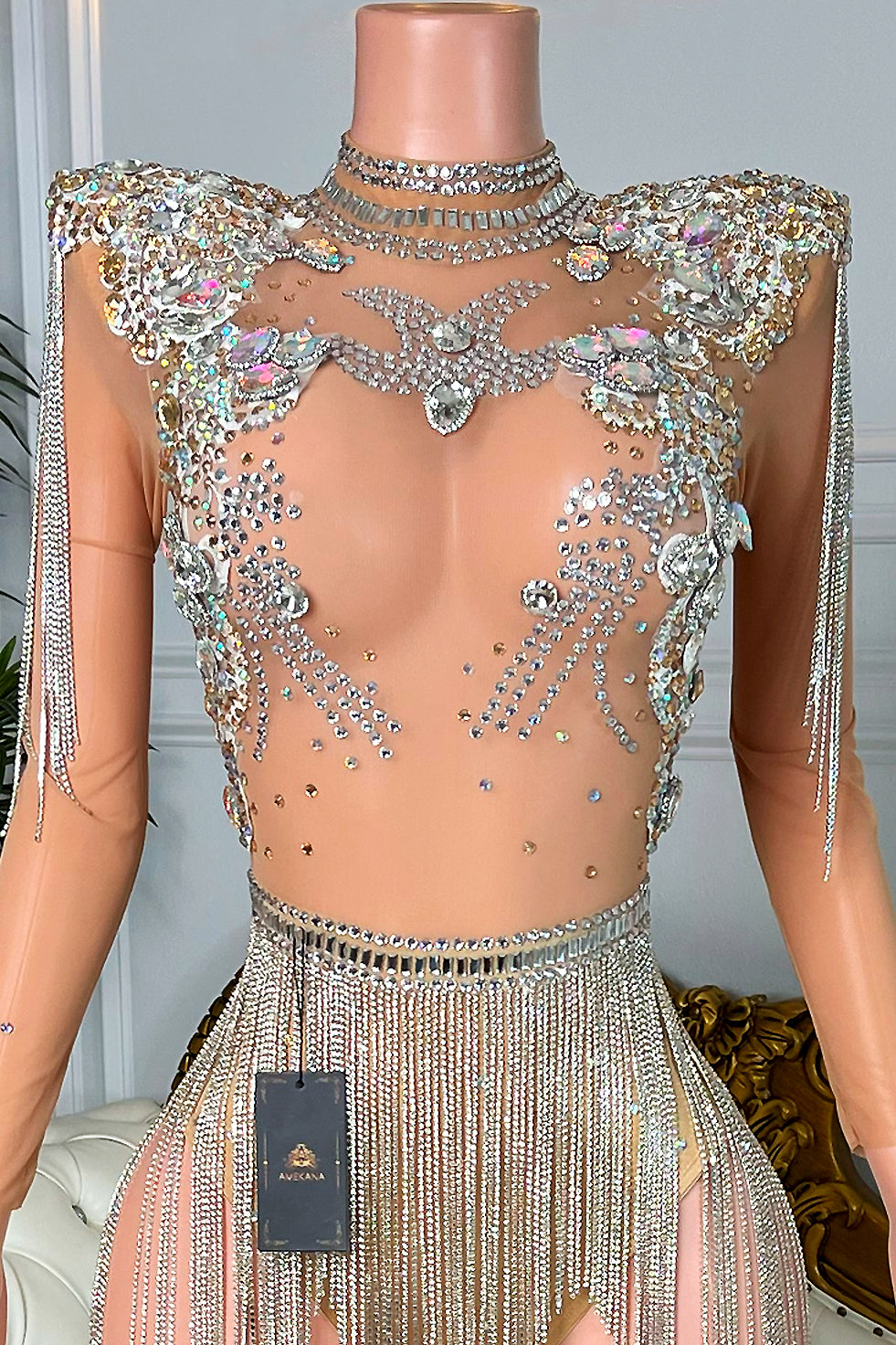 Diamond Drip Gold Playsuit (Ready to Ship)