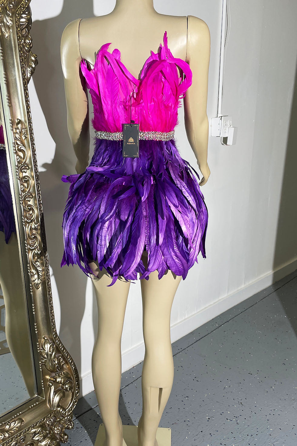 Tina Feather Dress - amekana.mom