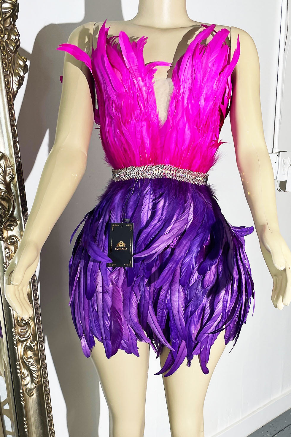 Tina Feather Dress - amekana.mom