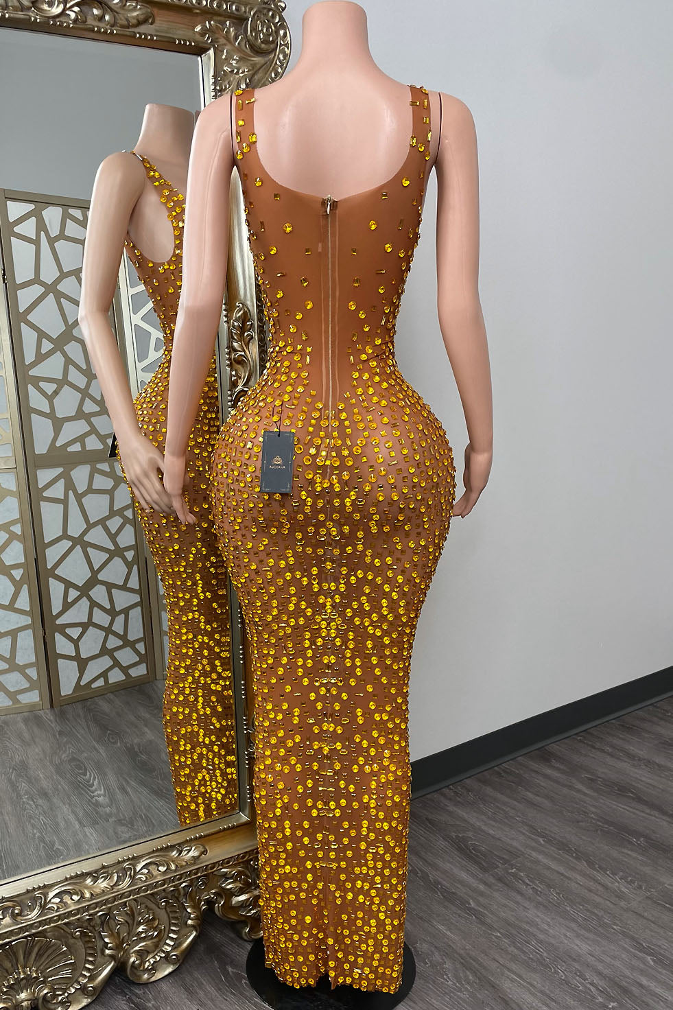 Sade Diamante Maxi Dress (Ready To Ship)