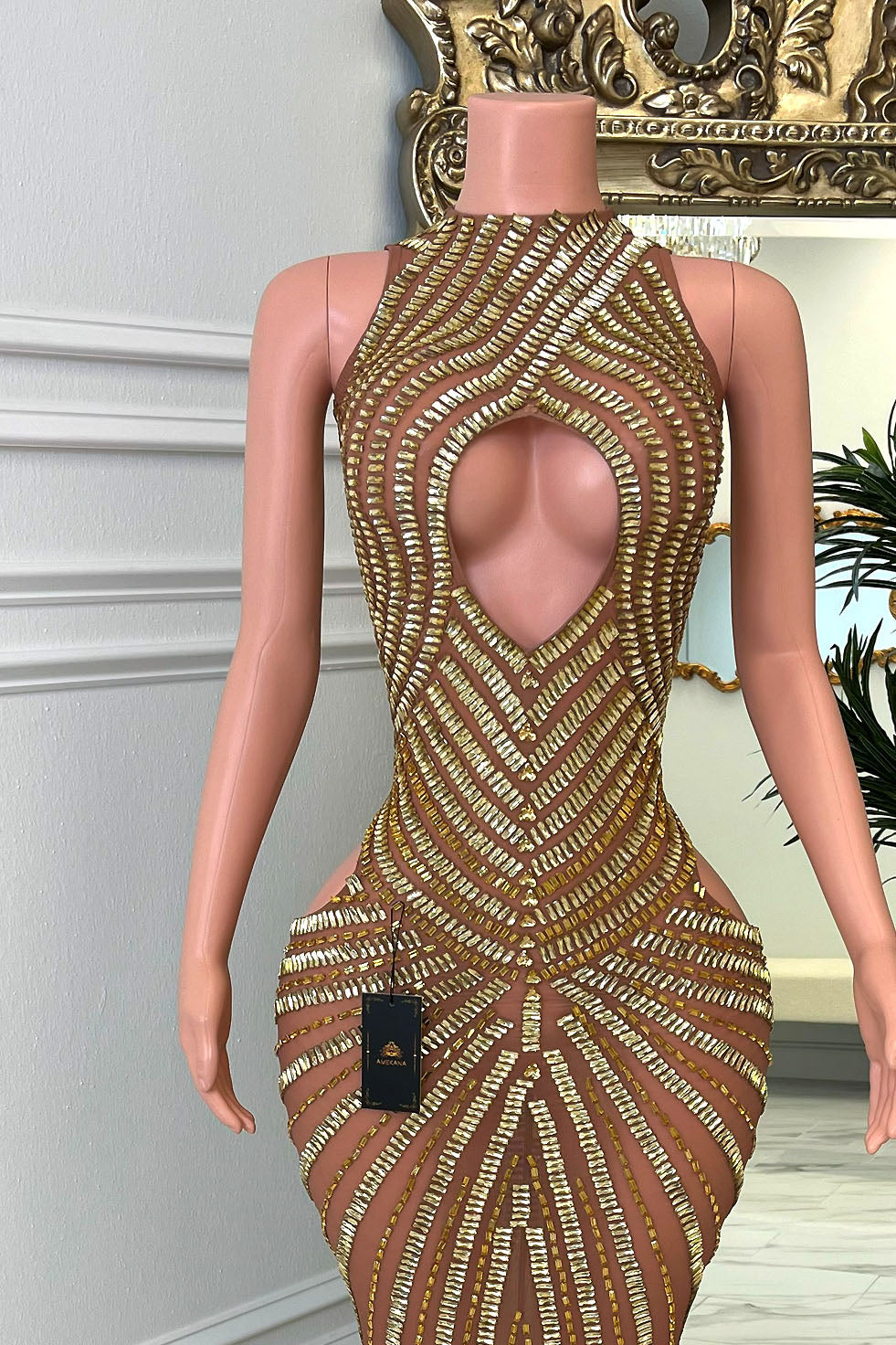 Karla Gold Dress (Ready To Ship)