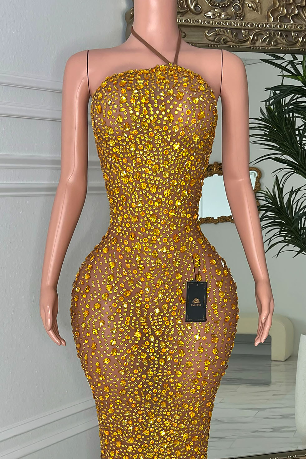 Bina Gold Dress (Ready To Ship)