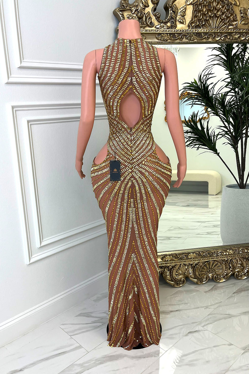 Karla Gold Dress (Ready To Ship)