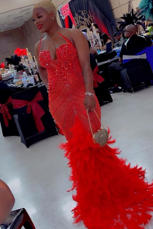 Gaze Feather Dress (Ready To Ship)