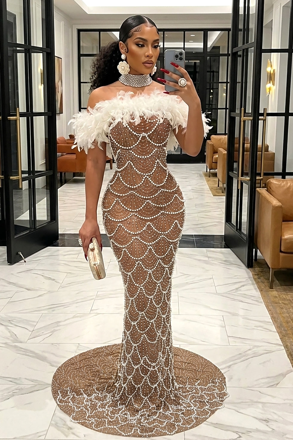 Vintage Pearl Affair Dress (Ready To Ship)