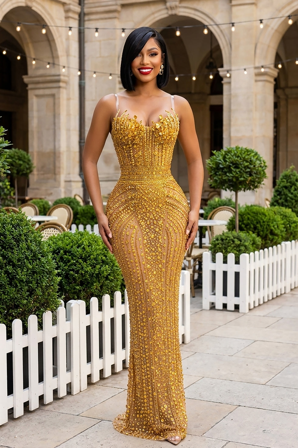 Fool In Love Gold Maxi Dress (Pre-Order)