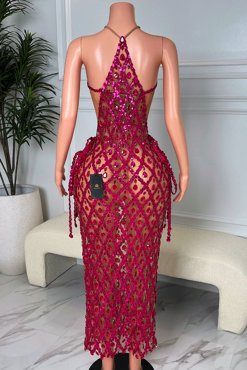 Aoki Fuchsia Maxi Dress (Ready To Ship)