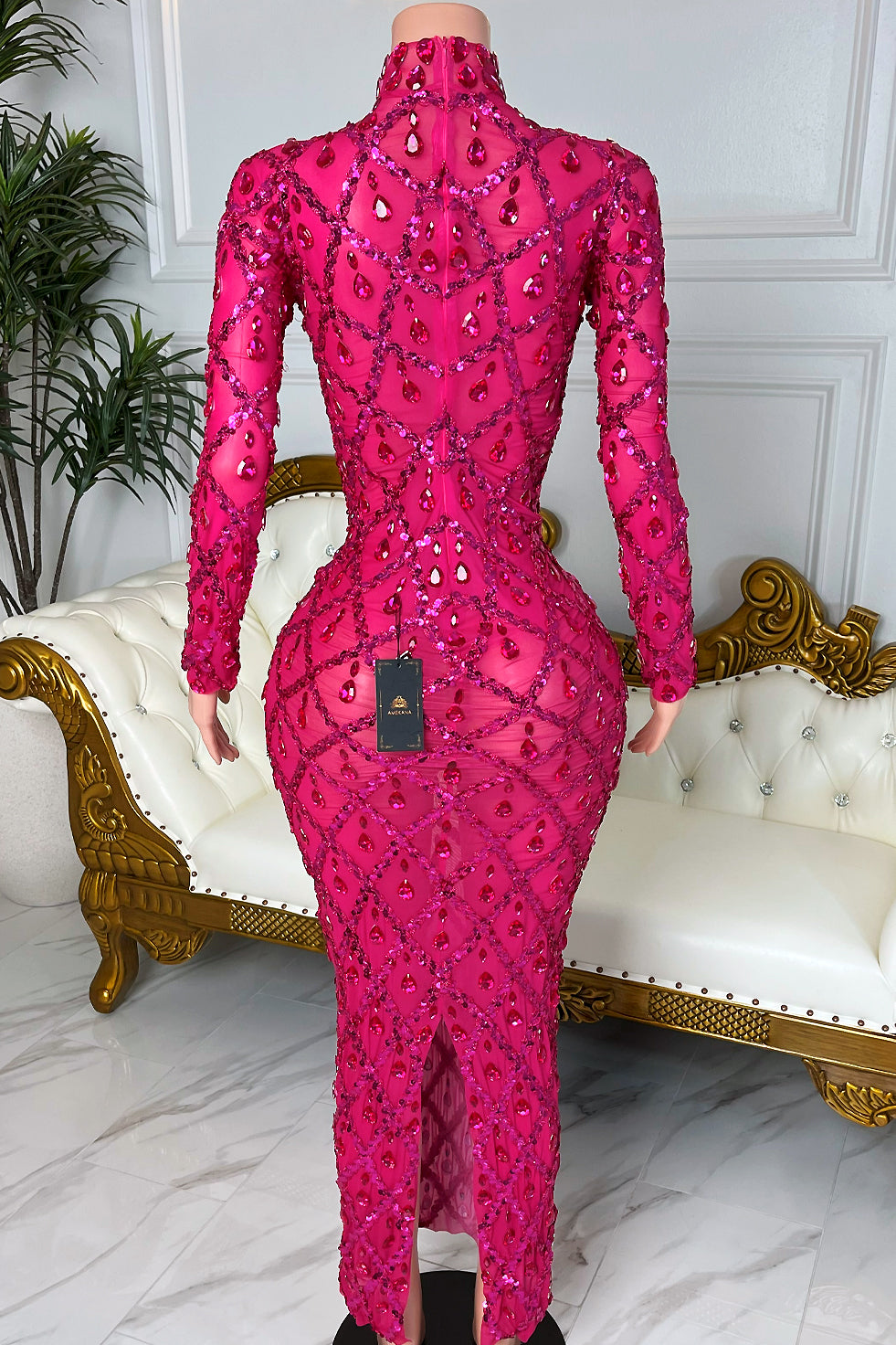Dawn Rhinestone Dress (Ready To Ship)