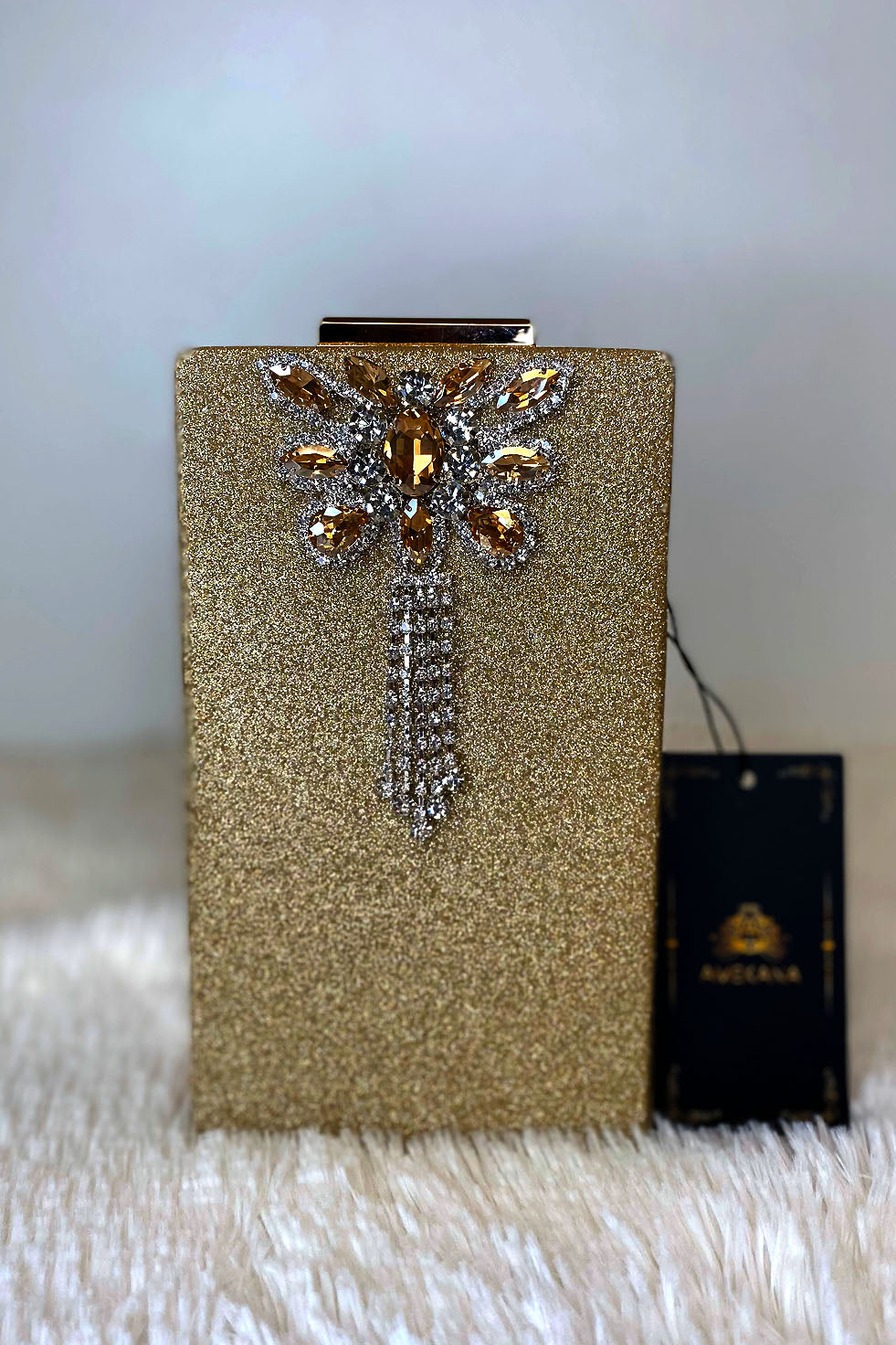 Noir Royale Gold Clutch(Ready To Ship)
