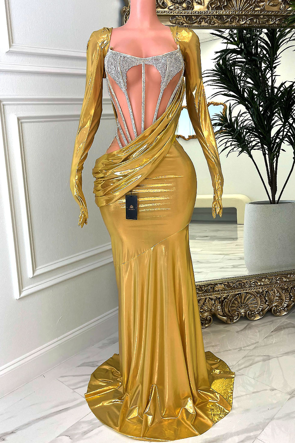 Mitra Gold Dress (Pre-Order)